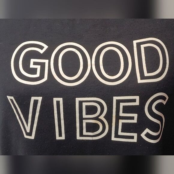 Marled Reunited Clothing "Good Vibes" Mock Neck Pullover Sz M 25" Pit to… - Picture 5 of 10